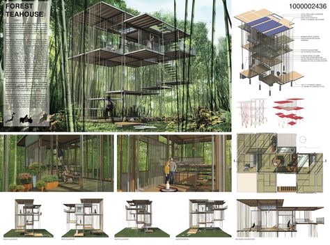 Third Prize of the Competition Triumph Architectural Treehouse Award 2014 Tree Architecture, Tea Houses, Banner Design Layout, House Tree, Design Architect, Tree House Designs, Architectural Competition, Green Architecture, Architecture Design Concept