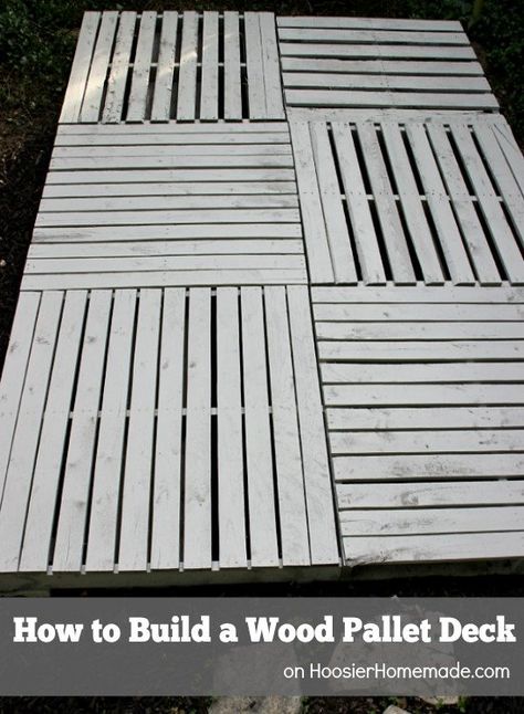 http://www.popsugar.com/home/How-Build-DIY-Pallet-Deck-41671188?utm_source=living_newsletter Piscina Pallet, Pallet Patio Decks, Pallet Deck, Deck Outdoor, Pallet Patio, Pallet Creations, Into The Wood, Wooden Pallet Projects, Recycled Pallets