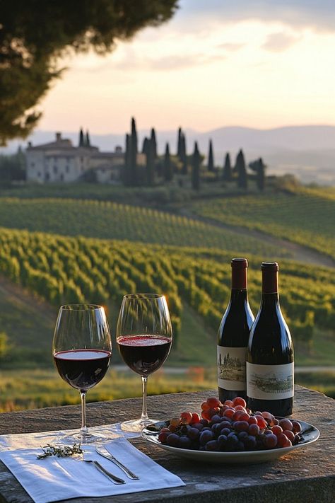 Enjoy a romantic wine and dine experience in Tuscany. Explore vineyards, stay in a countryside villa, and savor authentic Italian cuisine with your loved one. 🍷🍝🌅 #TuscanyRomance #WineAndDine #ItalianEscape Italian Villa Aesthetic, Tuscany Italy Vineyards, Tuscany Italy Countryside, Tuscany Aesthetic, Italy Countryside, Romantic Wine, Tuscany Wine, Truffle Hunting, Italy Vibes