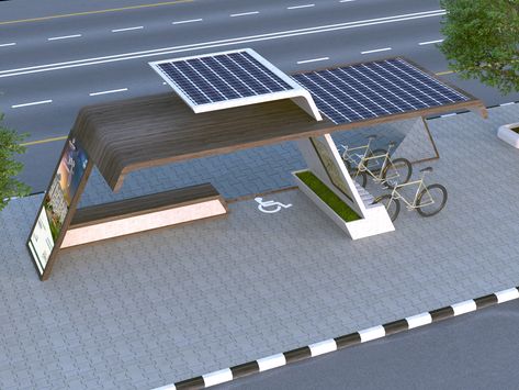 Bus Stop Concept Design, Bus Stand Design, Bus Shelter Design Concept, Busstop Ideas, Bus Station Design Architecture, Bus Stop Ideas, Bus Stop Architecture, Bus Stop Design Architecture, Bus Stop Design Concept