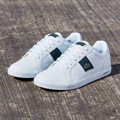 Mens White Casual Shoes, Lacoste Shoes Mens, Lacoste Shoes Women, Prince Shoes, Trending Shoes For Men, Snicker Shoes, Mens Luxury Lifestyle, Stylish Mens Suits, Lacoste Sneakers