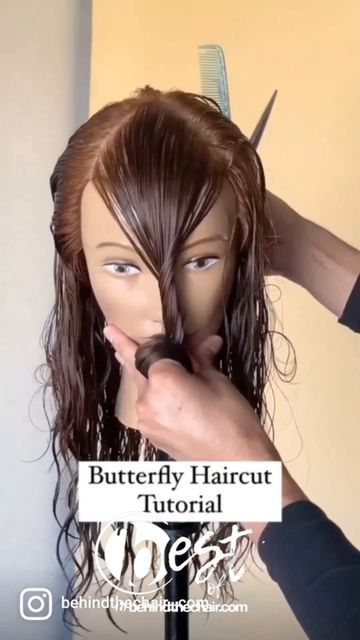 Butterfly Layers Hair Short, Bangs Wispy, Haircut Bangs, Feathered Bangs, Butterfly Haircut, Easy Hair Cuts, Edgy Pixie, 2023 Hair, Layered Haircuts For Medium Hair