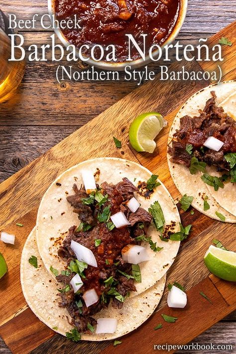 Beef Cheek Barbacoa Norteña Cheek Meat Barbacoa Instant Pot, Cow Cheek Barbacoa, Cow Cheek Recipe, Beef Cheek Barbacoa Crock Pot, Cheek Meat Barbacoa Crockpot, Mexican Beef Cheeks Recipe, Beef Cheek Tacos, Beef Cheeks Recipe Barbacoa, Beef Cheek Meat Recipe