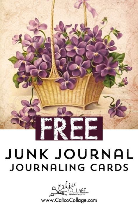 Free Purple Ephemera, Free Vintage Printables Ephemera, Purple Ephemera, Purple Junk Journal, Botanical Prints Free, Free Junk Journal, Flowers Journal, Flower Journal, Scrapbook Embellishments Diy