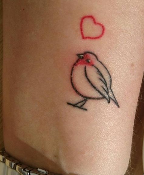 Abstract Robin Tattoo, Robin Outline Tattoo, Robin Tattoo Small Simple, Tiny Robin Tattoo, Robin Tattoo Memorial, Small Robin Tattoo, Galashiels Scotland, Robin Tattoos, Lovebird Tattoo