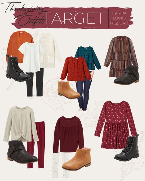 Thanksgiving Outfits For Girls, Family Fall Outfits, Family Thanksgiving Outfits, Thanksgiving Looks, Casual Thanksgiving Outfits, Girls Thanksgiving Outfit, Sparkle Cardigan, Thanksgiving Outfit Ideas, Outfits For Girls