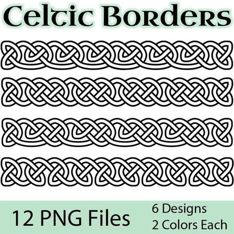 Celtic Borders, Irish Embroidery, Celtic Fonts, Celtic Border, Celtic Band, Heart Stencil, Celtic Knot Designs, Celtic Tree Of Life, Celtic Patterns