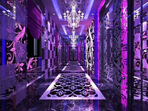 Nightclub Design, Neon Noir, Stage Background, Neon Room, New Retro Wave, Aesthetic Space, Neon Aesthetic, Public Spaces, Stage Design