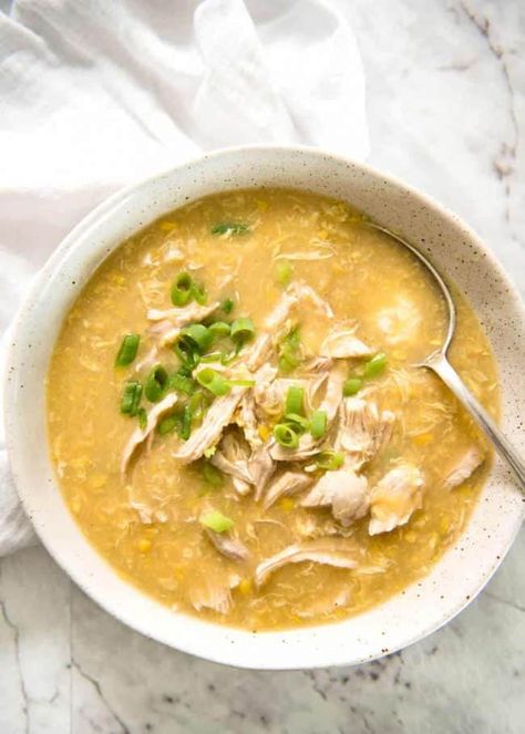 Chinese Corn Soup, Sweetcorn Soup Recipes, Sweetcorn Soup, Chicken And Sweetcorn Soup, Recipe Tin Eats, Chicken Corn Soup, Chicken And Corn, Tin Eats, Corn Soup Recipes