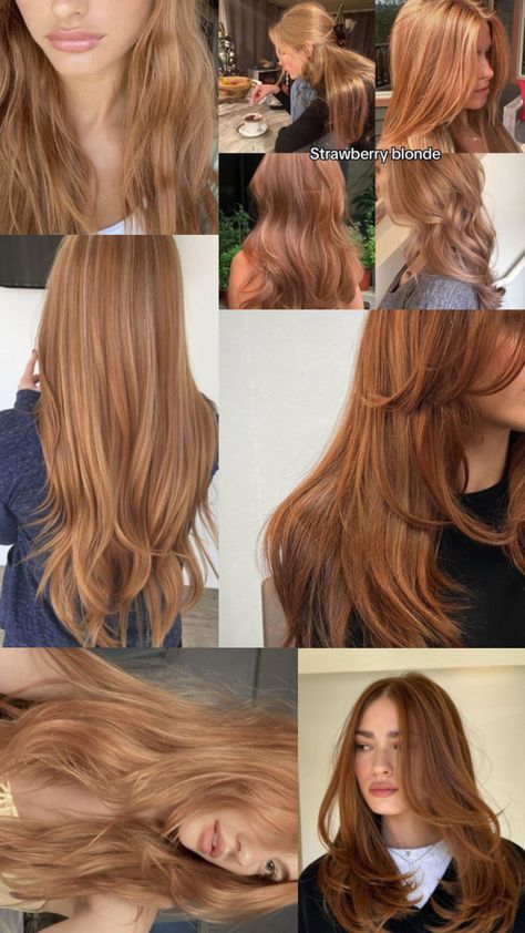 Naturally Wavy Hair Cuts, Ginger Hair Dyed, Copper Blonde Hair, Light Strawberry Blonde, Hair Projects, Strawberry Blonde Hair Color, Hair Curling Tips, Dyed Red Hair, Ginger Hair Color