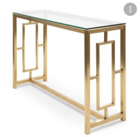 Console Table Gold, Fabrikasi Logam, Narrow Corridor, Art Deco Console Table, Art Deco Console, Wall In The Living Room, Steel Console Table, Gold Console Table, Simple Geometric Designs