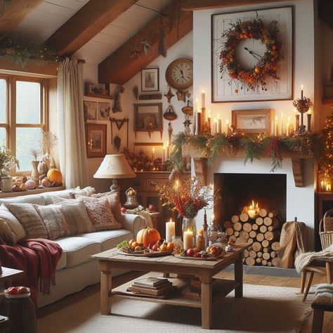 Cottage Living Room Cottage Interiors Living Rooms, Cottage Living Room Ideas, English Cottage Living Room, Cottage Core Living Room, Cozy Cottage Living Room, Cozy English Cottage, Country Cottage Living Room, Simple Cottage, Cottage Living Room