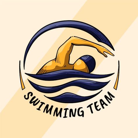 How To Draw Someone Swimming, Swim Logo Design, Swimming Pool Logo Design, Swimming Poster Design, Swim Drawing, Logo Swimming, Swimming Design, Hope Logo, Swim Logo