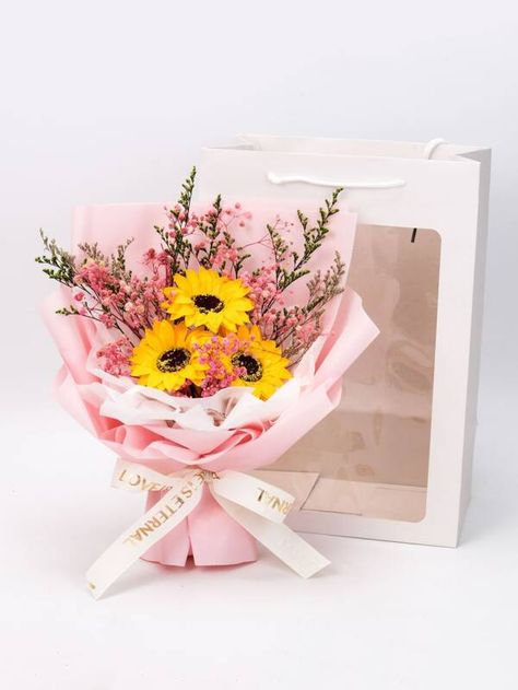 Small Flower Bouquet Gift, Gifts Bouquet, Store Decoration, Bouquet Decoration, Teacher Birthday, Sunflower Bouquets, Shimmer Lights, Gift Bouquet, Flowers Bouquet Gift