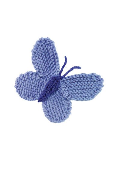 Knitted blue butterfly Knitted Butterfly, Knitted Flower Pattern, Knitted Headband Free Pattern, Knit Flowers, Crochet Butterfly Pattern, Animal Knitting, Pattern Butterfly, Animal Knitting Patterns, Knit Toys