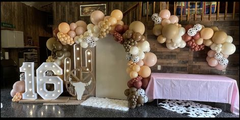 Western Theme Quinceanera Ideas, Western Theme Sweet 16, Western Sweet 16 Ideas Cowgirl Birthday, Western Sweet 16 Ideas, Boho Sweet 16, Country Sweet 16, Rustic Quinceanera, Cow Birthday Cake, Casino Birthday Party