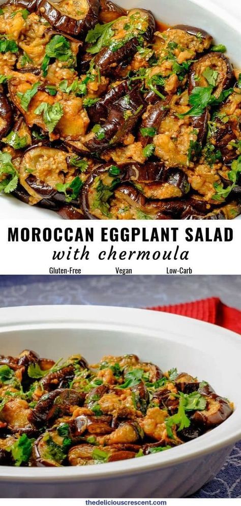 Gluten Free Middle Eastern Recipes, Vegan Warm Salad, Vegan Middle Eastern Food, Middle Eastern Eggplant Recipes, Middle Eastern Salad Recipes, Middle Eastern Vegetarian Recipes, Mediterranean Eggplant Recipes, Baked Salad, Vegan Middle Eastern