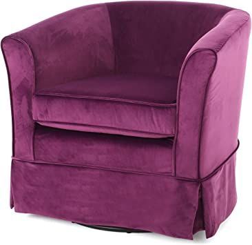 Christopher Knight Home Cecilia Swivel Chair with Loose Cover, Fushsia Velvet Round Lounge Chair, Purple Chair, Boho Art Deco, Cheyenne Mountain, Warwick Castle, Swivel Club Chairs, Living Room Mood Board, Official Residence, Velvet Living Room