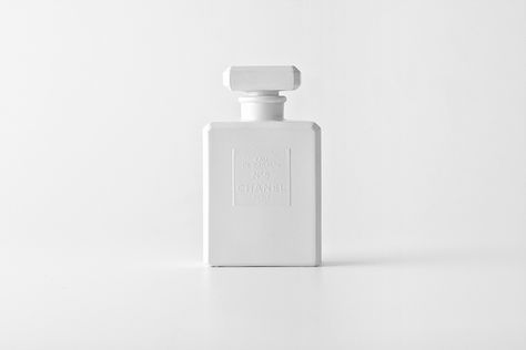 80/100: Chanel No. 5 by Andrew Miller Andrew Miller, Chanel No5, Chanel N° 5, First Perfume, Chanel No 5, Visual Branding, Minimalist Prints, Shades Of White, White Aesthetic