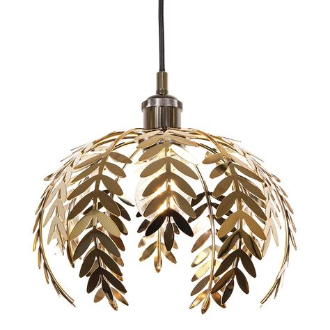 Traditional Fern Leaf Designed Easy Fit Ceiling Pendant Light Shade in White Gloss Finish | 28cm Diameter | 60w Maximum by Happy Homewares: Amazon.co.uk: Lighting Gold Lamp Shades, Design Ceiling, Pendant Shade, Fern Leaf, Pendant Light Shades, Create Decor, Ceiling Rose, Light Shade, Ceiling Pendant