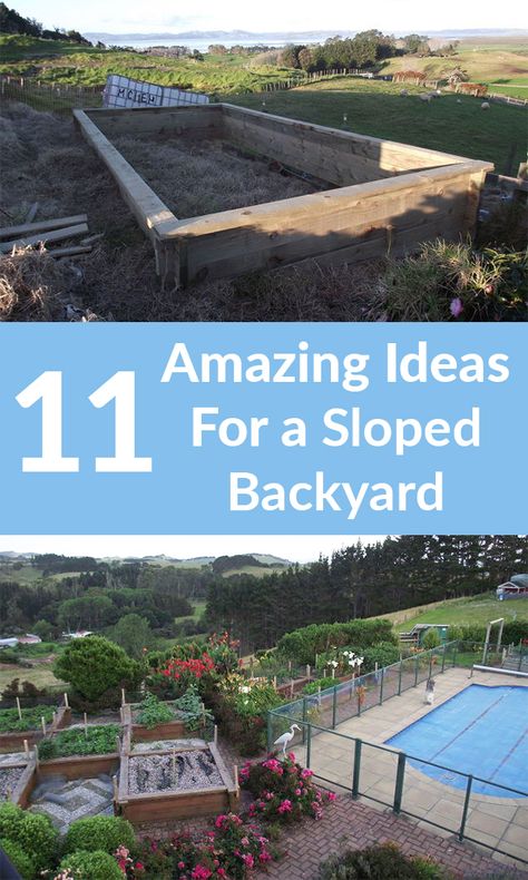 Steep Backyard, Playground Landscaping, Sloped Backyard Landscaping, Landscaping A Slope, Landscaping On A Hill, Sloped Yard, Sloped Backyard, Tiered Garden, Hillside Landscaping