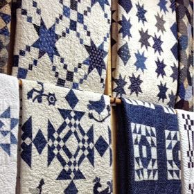 Blue...is my favorite color. Navy Quilt Patterns, Amische Quilts, Colchas Quilting, Quilts Vintage, Quilt Display, Two Color Quilts, White Quilts, Blue Quilt, Red And White Quilts