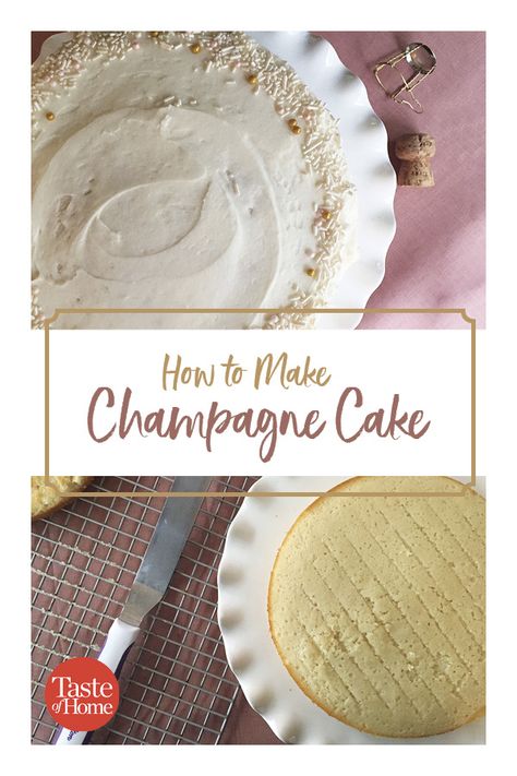 How to Make Champagne Cake Champagne Cake Recipe, Easy Diy Christmas Ornaments, Buckwheat Cake, Champagne Cake, Ricotta Cake, Delicious Cake, Cake Tasting, Savoury Cake, Cakepops