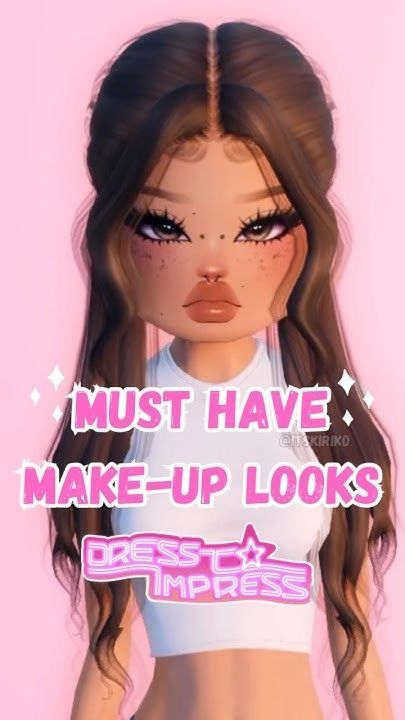 Faces For Dress To Impress, Cute Makeup Ideas Aesthetic, Dti Theme Y2k Popstar, Custom Make Up Dress To Impress, Makeup Combos Dti, Dti Custom Make Up Ideas, Dress To Impress Custom Face, Dress To Impress Makeup Combo, Dress To Impress Custom Makeup