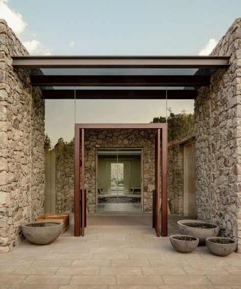 Kampar, Natural Architecture, Rural Development, Stone Architecture, Spa Design, Entrance Design, Stone Walls, Stone Houses, Stone House