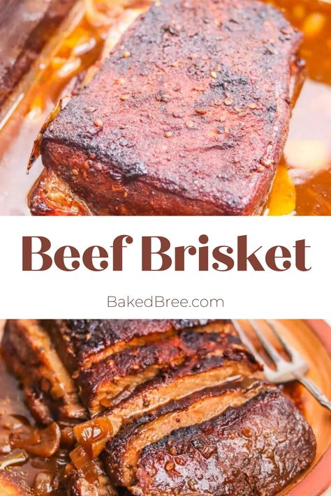 Brisket Rub Recipe, Baked Bree Recipe, Oven Roast Beef, Beef Brisket Recipe, Brisket Rub, Making Baked Potatoes, Brisket Recipe, Beef Brisket Recipes, Smoker Grill