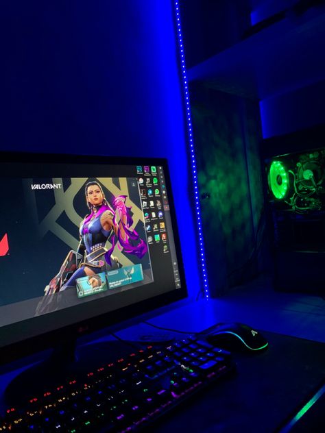 Valorant Gaming Aesthetic, Valorant Gaming Setup, Valo Aesthetic, Valorant Setup, Aesthetic Valorant, Valorant Aesthetic, Gaming Valorant, Gamer Vibes, Gamer Aesthetic