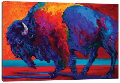 Canvas Prints by Marion Rose | iCanvas Buffalo Painting, Bison Art, Buffalo Art, Wildlife Artwork, Rose Painting, Colorful Paintings, Native American Art, Art Abstrait, Big Canvas