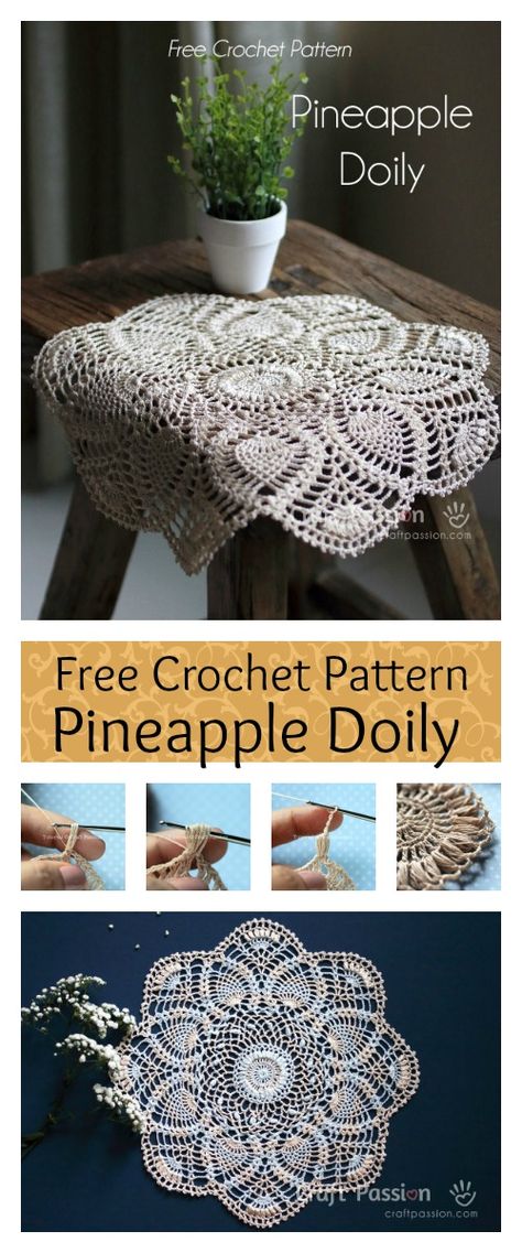 Love the heirloom look that the Pineapple Doily gave, it simply brightens up the table gracefully and tastefully. Afternoon tea, please!!! Crochet Table Runner Free Pattern, Table Runner Free Pattern, Crochet Table Cloth, Pineapple Doily, Crochet Doily Pattern, Crochet Table Topper, Crochet Scarf Easy, Crochet Placemat Patterns, Crochet Tablecloth Pattern