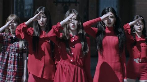 Why K-Pop Owns Halloween And The Horror Genre Velvet Aesthetic, Kpop Albums, Pose Idea, Pop Style, Velvet Hair, Red Queen, Aesthetic Kpop, Group Photos, Red Aesthetic