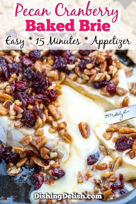 Appetizer Brie, Cranberry Baked Brie, Beautiful Meals, Pecan Baked Brie, Gluten Free Recipes Appetizers, Brie Cranberry, Cranberry Baking, Brie Appetizer, Best Gluten Free Desserts