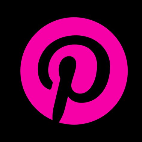 Hot Pink app icon created on Canva Black Pink App Icons Aesthetic, Black And Pink Instagram Icon, Hot Pink Pinterest Icon, Widget Icon Pink And Black, Hot Pink Calendar Icon, Hot Pink And Black Icons, Black And Hot Pink App Icons, Tv Girl App Icons, Hot Pink Widget Icons