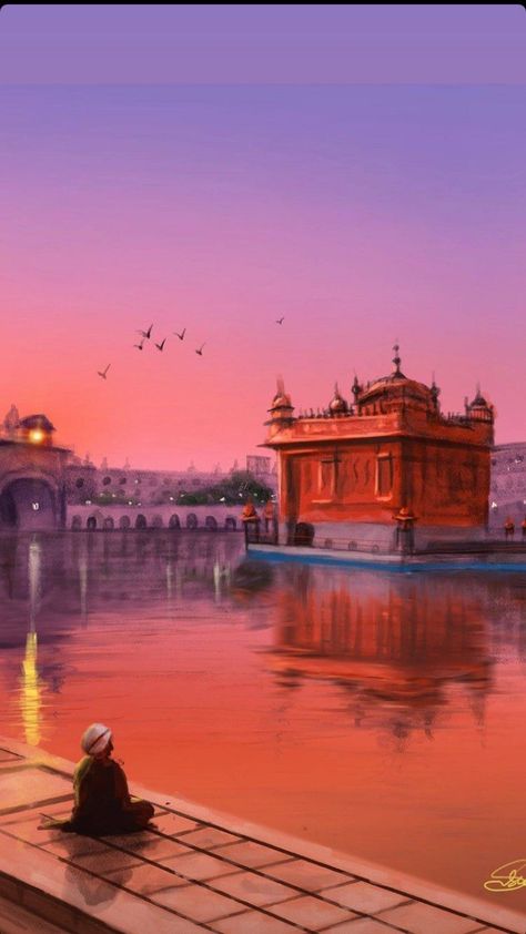 Golden Temple Sunset, Sikhi Wallpapers Aesthetic, Sikhism Aesthetic Wallpaper, Gurudwara Wallpaper, Sikh Aesthetic, Sikhism Wallpapers, Sikhism Aesthetic, Punjabi Aesthetic Wallpaper, Punjab Aesthetic