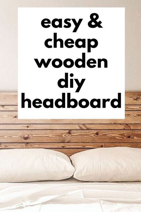 We love this boho modern vibe of this quick and budget friendly DIY headboard. Using wood boards in different widths this beautiful diy hung headboard is easy and looks high end. Wooden Headboard Design, Diy Wooden Headboard, Diy Wallpaper Headboard, Rustic Wooden Headboard, Wallpaper Headboard, Farmhouse Bedroom Set, Diy Headboard Wooden, Floating Headboard, Diy Fireplace Mantel