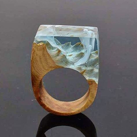 Tree Burl, Intricate Rings, Resin Tutorial, Wood Resin, Hand Jewelry, Handmade Rings, Burled Wood, Blue Rings, Wood Sculpture