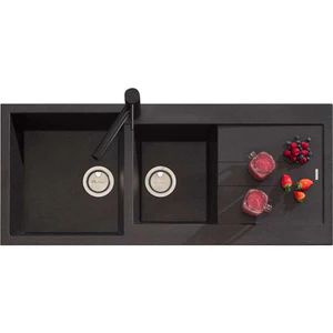 Get best prices on drop-in sinks at Bathware Direct – Tagged "Santorini black" Black Sink Kitchen, Multi Purpose Cleaner, Topmount Sink, Black Sink, Drop In Sink, Sink Drainer, Double Bowl Sink, Multipurpose Cleaner, Granite Sink