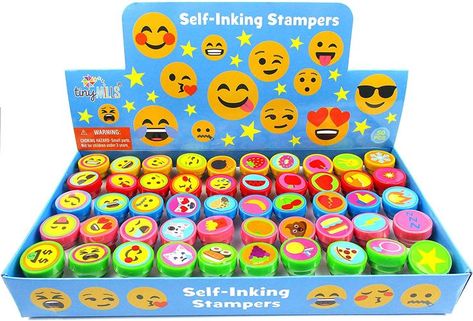 Emoji Craft, Emoji Birthday Party, Teacher Stamps, Pinata Fillers, Emoji Design, Emoji Birthday, Game Prizes, Classroom Rewards, Party Goodies