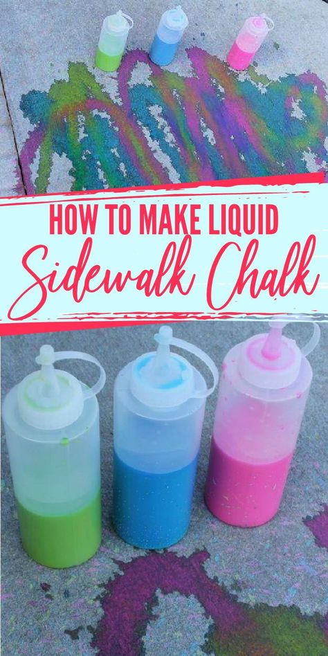 Sidewalk Chalk Paint Recipe, Weekly Money Saving Plan, Homemade Sidewalk Chalk, Fun Summer Activities For Kids, Sidewalk Chalk Paint, Chalk Paint Recipe, Paint Recipe, Money Plan, Fun Summer Activities