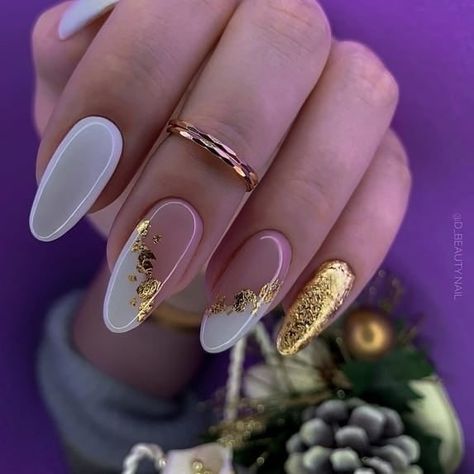 Ivy Fashion, Golden Nails, Gold Nail Designs, Nails Desing, Nail Designs Spring, Classy Nails, Chic Nails, Nail Arts, Gold Nails