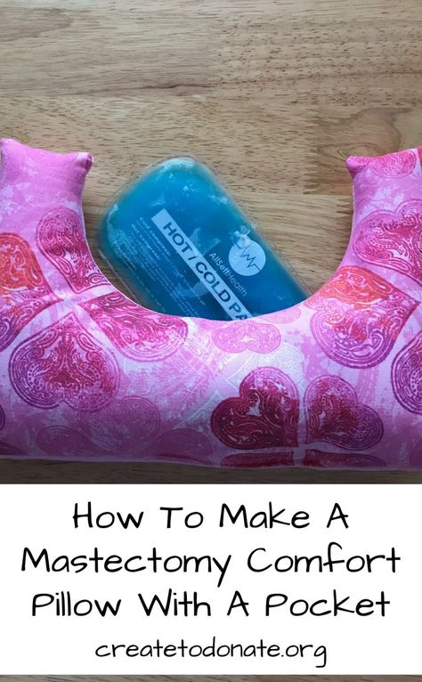 This tutorial provides detailed instructions on how to make a mastectomy pillow with a pocket. These post-surgery pillows can be made in a variety of shapes and sizes depending on the person's need. This mastectomy pillow with a pocket is a good solution for people who want to use a cold or hot pack as part of their healing. A pillow like this is also a wonderful addition to any chemo care bag you are creating to give to family or friends. Pattern For Mastectomy Pillow, Mastectomy Pillow Diy, Diy Mastectomy Pillow Pattern, Chemo Port Pillow Patterns, Port Pillow Pattern, Mastectomy Pillow Pattern Free, Mastectomy Pillow Pattern, Mastectomy Care Package, Chemo Port Pillow