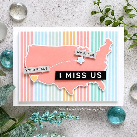 I Miss Us, Cathy Zielske, I Miss You Card, Friend Cards, Hey Bestie, Miss Us, Goodbye Gifts, Simon Says Stamp Blog, Stamp Card