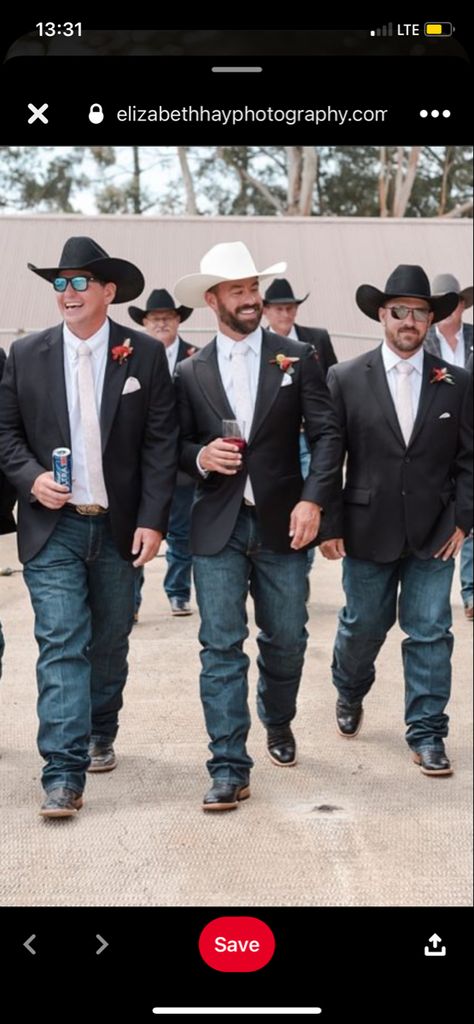 Cowboy Wedding Attire Mens Black, Tux With Jeans And Boots, Groom Sports Coat And Jeans, Suit Jackets And Jeans Wedding, Men Wedding Outfit Jeans And Boots, Jeans Boots Wedding Men, Jeans And Sport Coat Mens Wedding Western, Black Suit Jacket With Jeans Mens, Groom Boots And Jeans