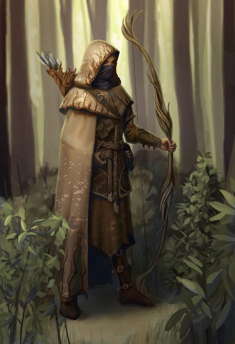 Fey Wanderer Ranger, Rpg Wallpaper, Longbow, Bow And Arrow, Dungeons And Dragons Characters, Medieval Clothing, Fantasy Armor, High Fantasy, Warhammer Fantasy