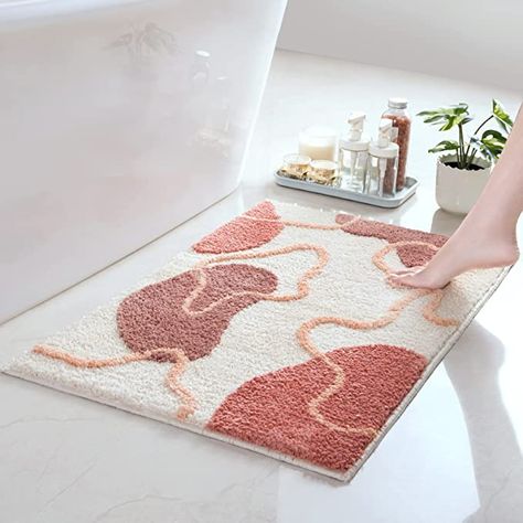 Elegant Bathroom Rugs, Ad Bathroom, Boho Bathroom Rugs, Pink Bathroom Rugs, Green Bathroom Rugs, Beige Bathroom Decor, Boho Bathroom Rug, Garden Christmas Decor, Gold Bathroom Decor