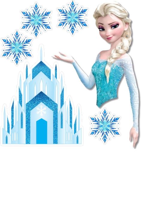 Elsa Frozen Party, Frozen Elsa Cake Topper, Elsa Torte, Topper Frozen, Frozen 3rd Birthday, Frozen Cupcake Toppers, Elsa Cake Toppers, Cake Toppers Diy, Elsa Cake Frozen