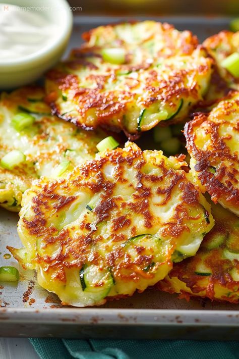 Zucchini Patties Recipes, Homemade Potato Soup, Crispy Zucchini, Potatoes Crispy, Zucchini Patties, Zucchini Cheese, Fresh Zucchini, Patties Recipe, Potato Soup Recipe